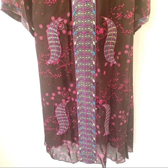 ORNATE FLOWY ASIAN SEQUIN EMBROIDERED DRESS - Picture 4 of 7